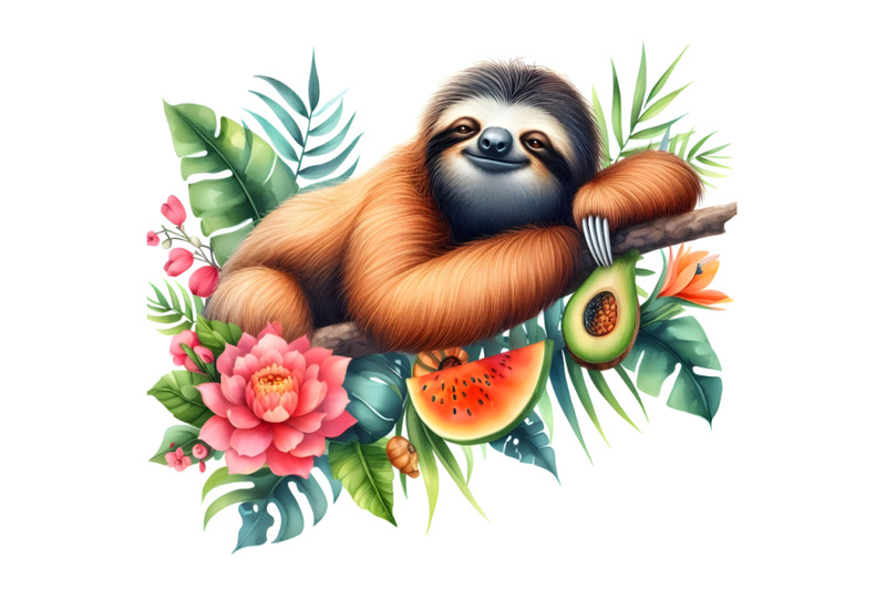 watercolor-sloth-illustration