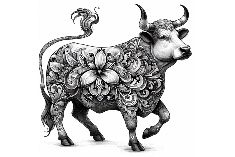 cow-with-floral-ornament-decoration