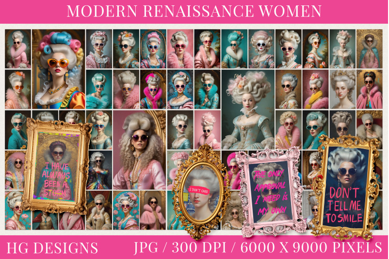 modern-renaissance-women-illustration-set-for-altered-art