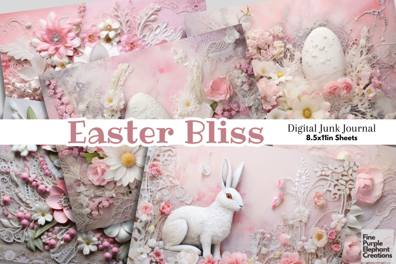 pink-shabby-chic-easter-digital-junk-journal-double-pages-spring-bun