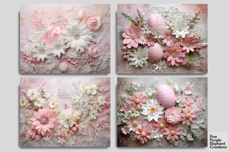 pink-shabby-chic-easter-digital-junk-journal-double-pages-spring-bun
