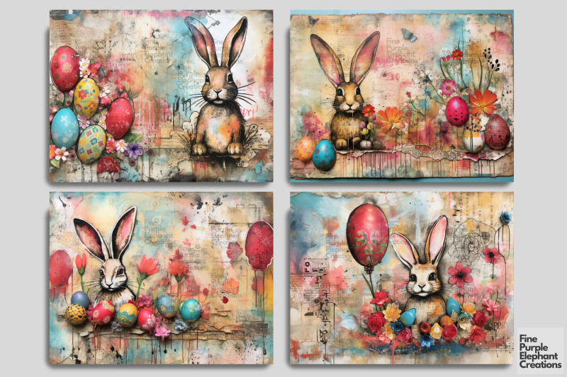 distressed-easter-bunny-digital-junk-journal-double-pages-whimsy