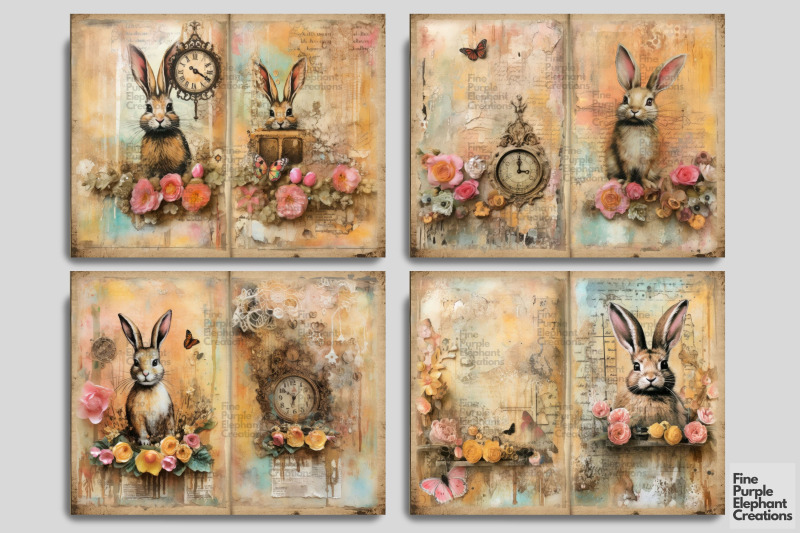 easter-bunny-distressed-digital-junk-journal-double-pages-spring-ali