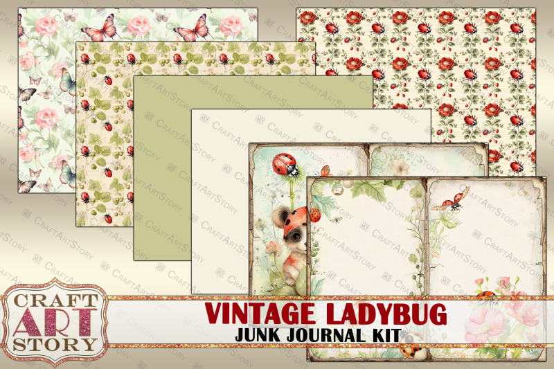 vintage-ladybug-fantasy-junk-journal-pages-digital-papers