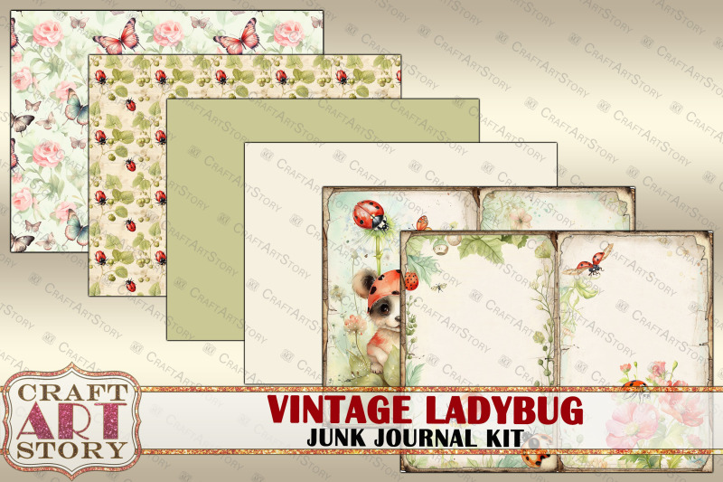 vintage-ladybug-fantasy-junk-journal-pages-digital-papers