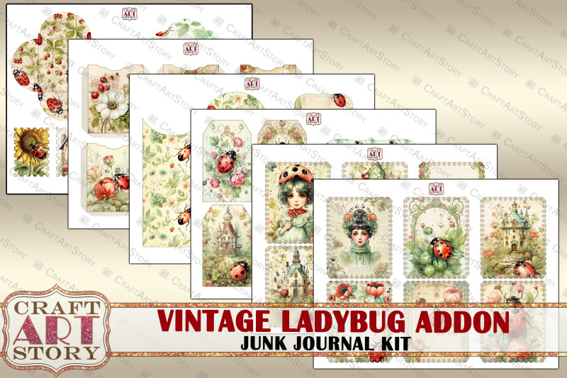 vintage-ladybug-fantasy-junk-journal-pages-addon