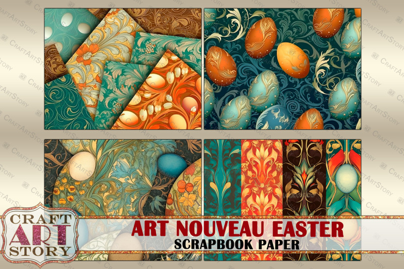 vintage-easter-art-nouveau-scrapbook-paper-pack-16-pages