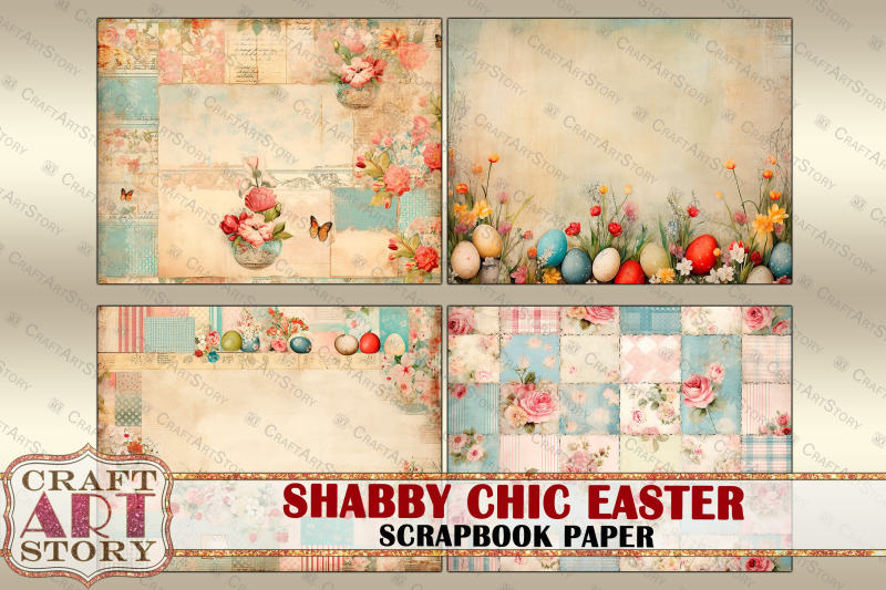 vintage-easter-shabby-chic-scrapbook-paper-pack-16-pages