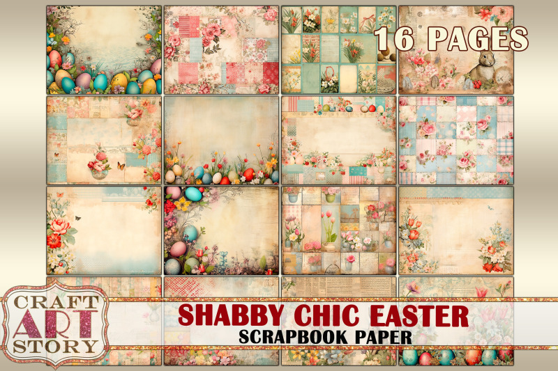 vintage-easter-shabby-chic-scrapbook-paper-pack-16-pages