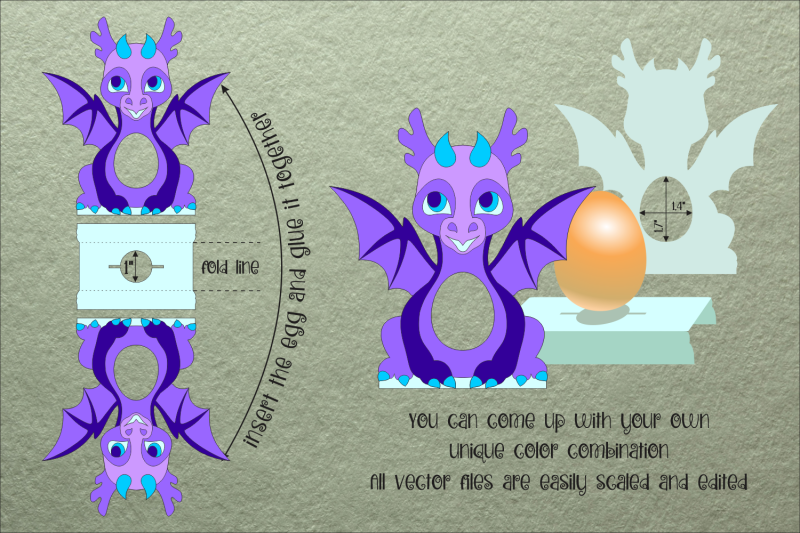 beautiful-dragon-easter-egg-holder-paper-craft-template