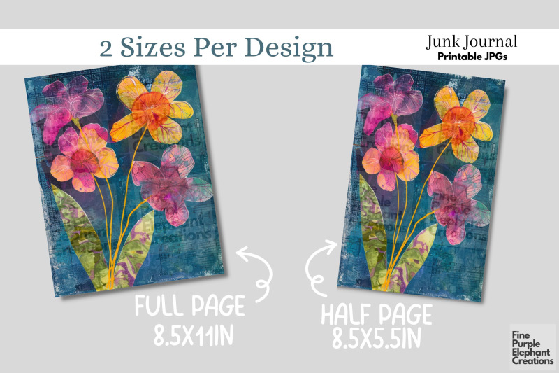 spring-flowers-digital-junk-journal-kit-half-pages-easter
