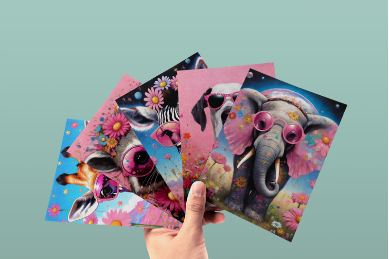 animals-with-glasses-pink-aesthetic-jpg-illustration-set
