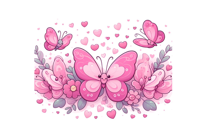 pink-butterflies-with-hearts-decoration