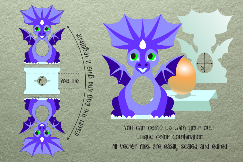 blue-dragon-easter-egg-holder-paper-craft-template