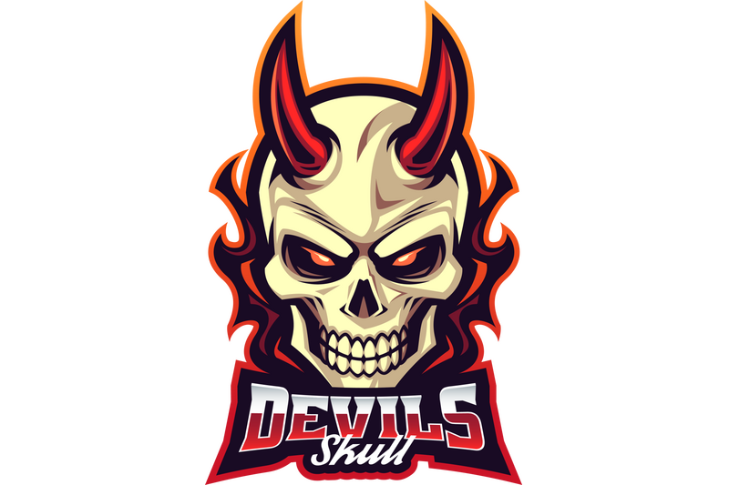 devil-skull-mascot-logo-design