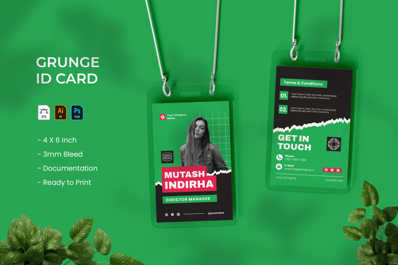 green-grunge-id-card