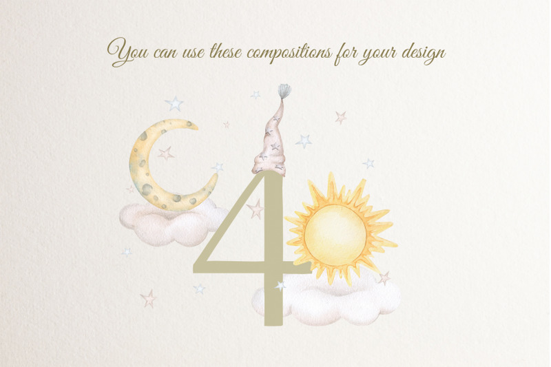 baby-milestone-card-4-months-watercolor-png