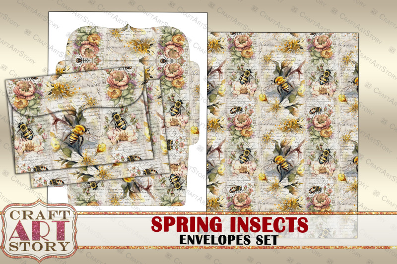 spring-insects-envelopes-set-printable-envelope-template