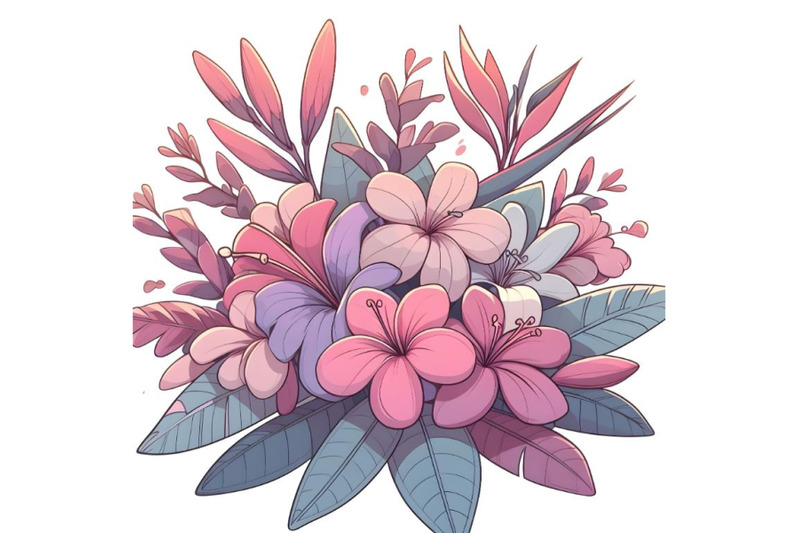 cluster-of-pink-and-purple-tropical-flowers