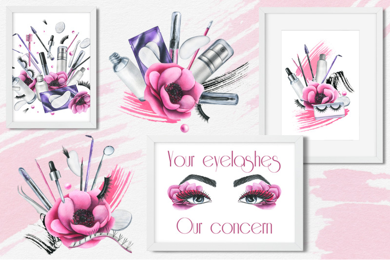 eyelash-extensions-watercolor-clip-art