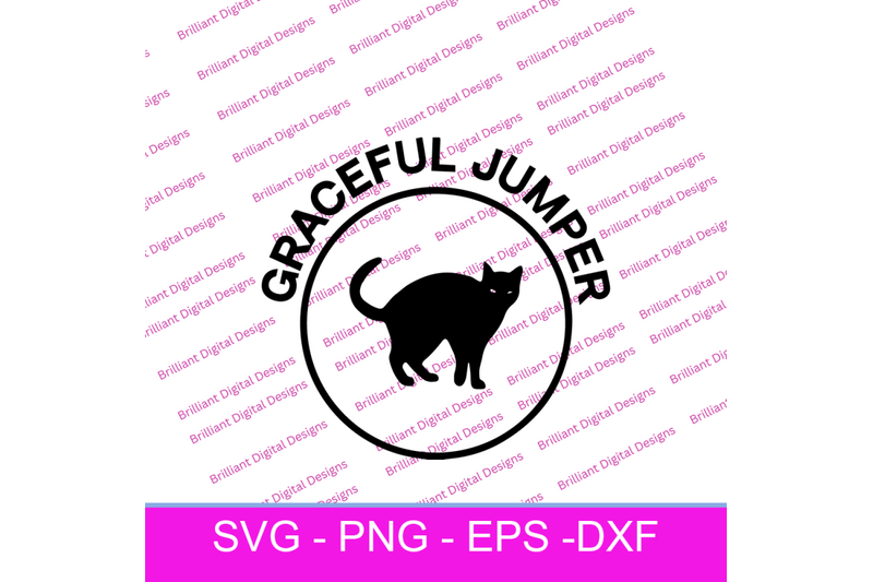 circle-icon-cat-graceful-jumper-svg