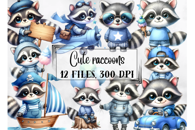 raccoons-clipart-cute-animals-clipart