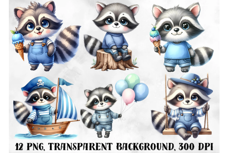 raccoons-clipart-cute-animals-clipart