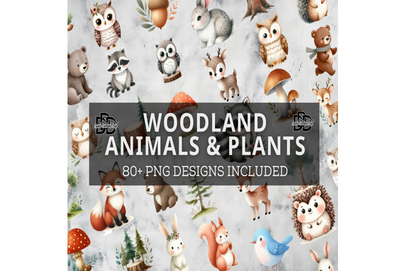 woodland-animals-png-bundle-watercolor-clipart-forest-animals-clip-a