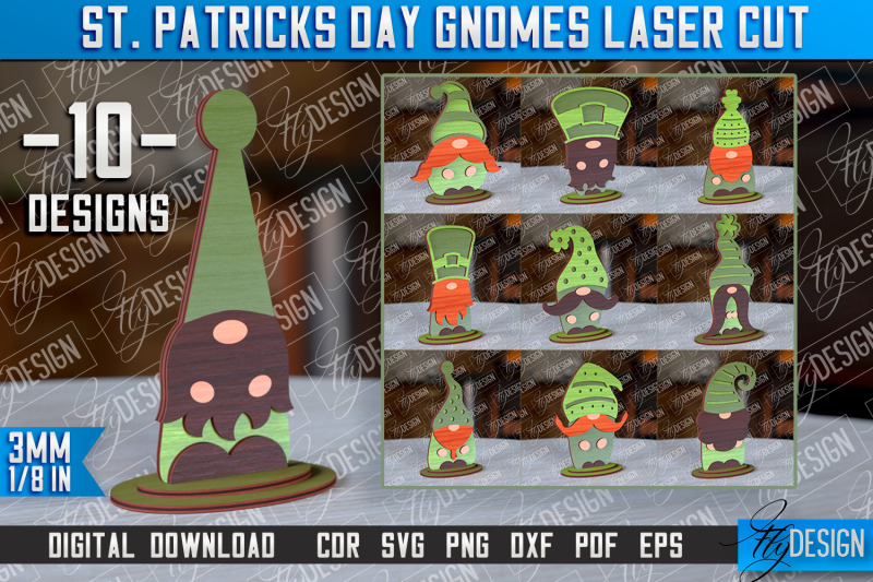 st-patricks-day-gnomes-laser-cut-laser-cut-design-cnc-files