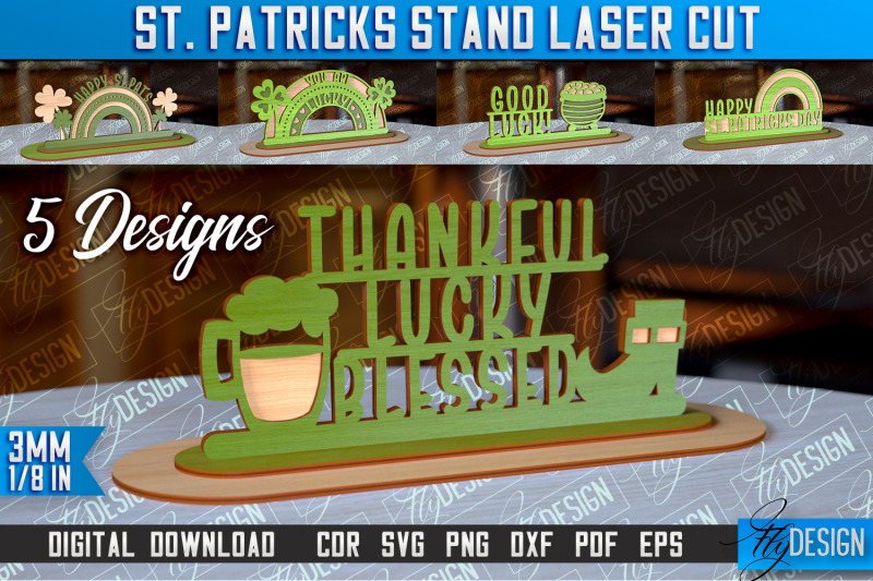 st-patrick-039-s-day-stand-3d-stand-laser-cut-lucky-decor-nbsp-cnc-file