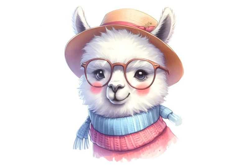 funny-llama-with-glasses-and-clothes