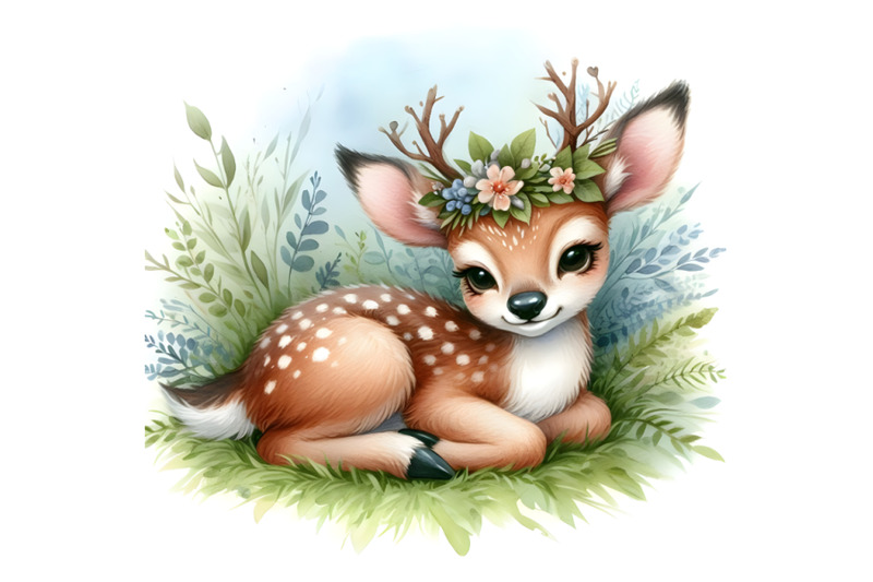 cute-deer-lies-in-the-grass