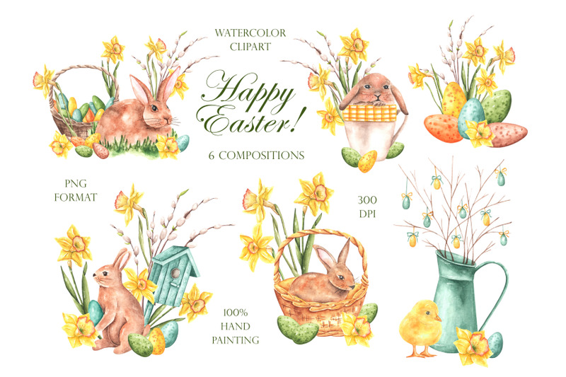 easter-watercolor-illustrations-clipart-easter-bunny-easter-eggs