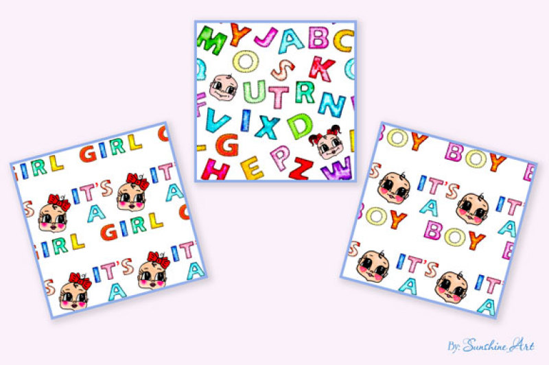 kids-alphabet-and-cut-faces-watercolor-clipart