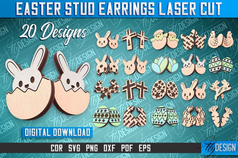 easter-stud-earrings-laser-cut-accessories-laser-cut-svg-design-cn