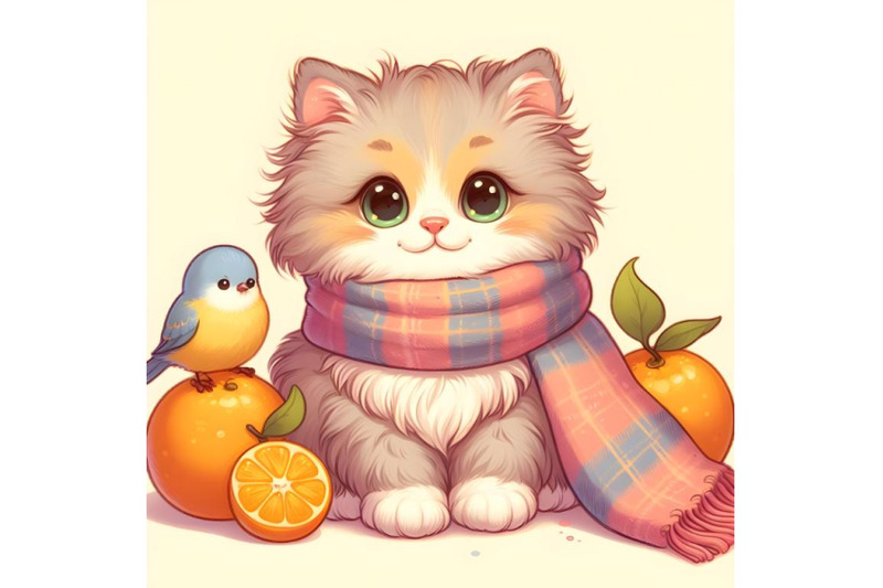 a-fluffy-kitten-in-a-scarf