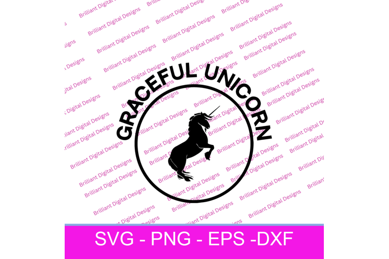circle-icon-unicorn-graceful-unicorn-svg