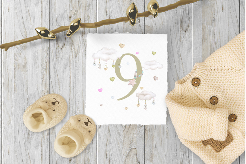 baby-milestone-card-watercolor-9-months