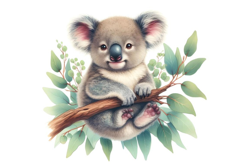 baby-koala-on-a-eucalyptus-branch