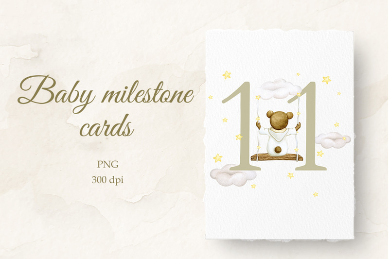 baby-milestone-card-watercolor-11months