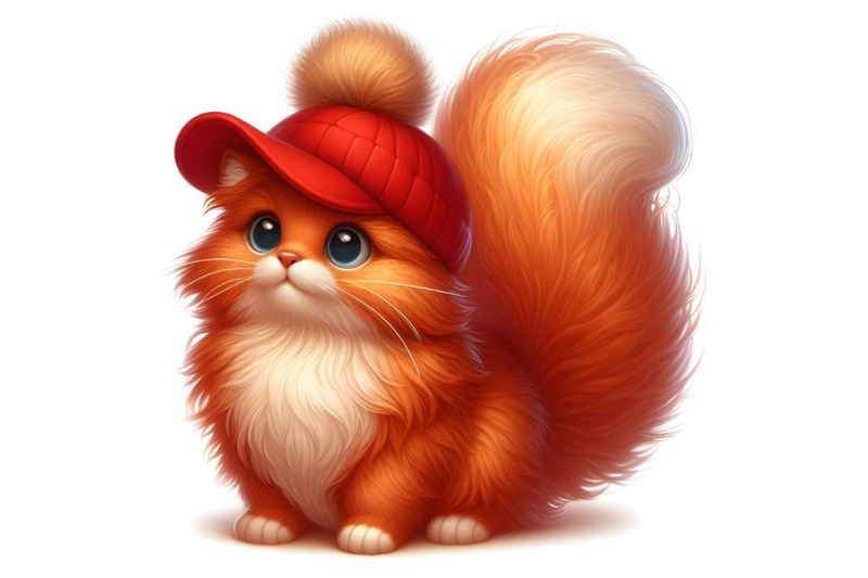 big-fluffy-tail-in-a-red-cap