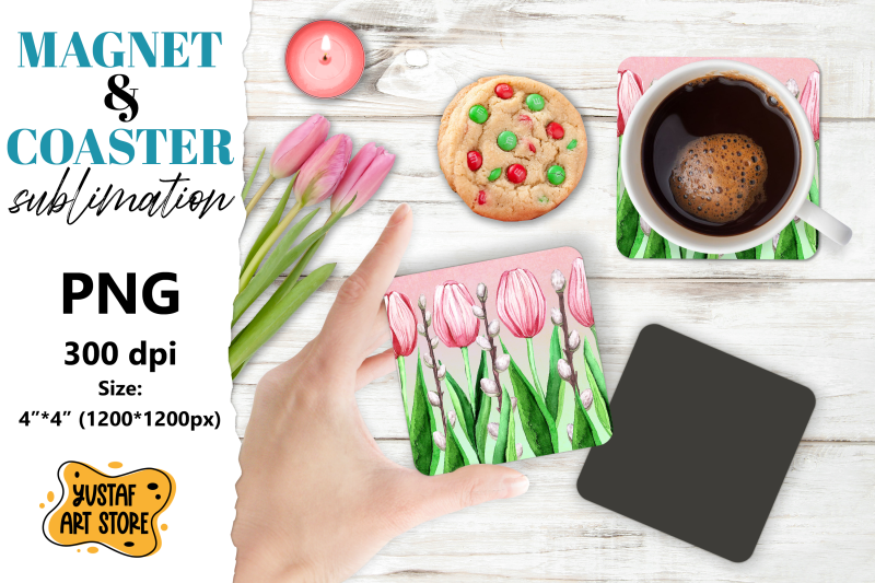 spring-magnet-sublimation-spring-coaster-sublimation-tulips