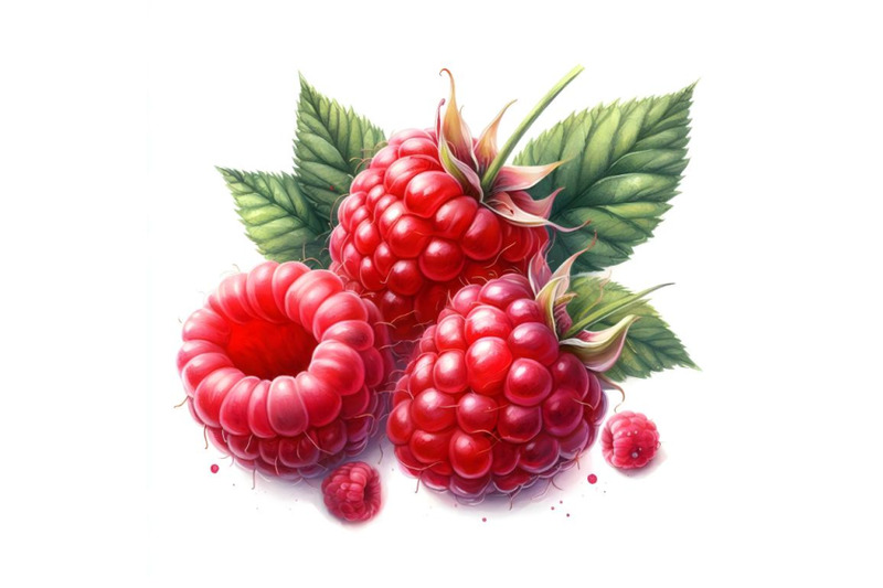 raspberry-white-background