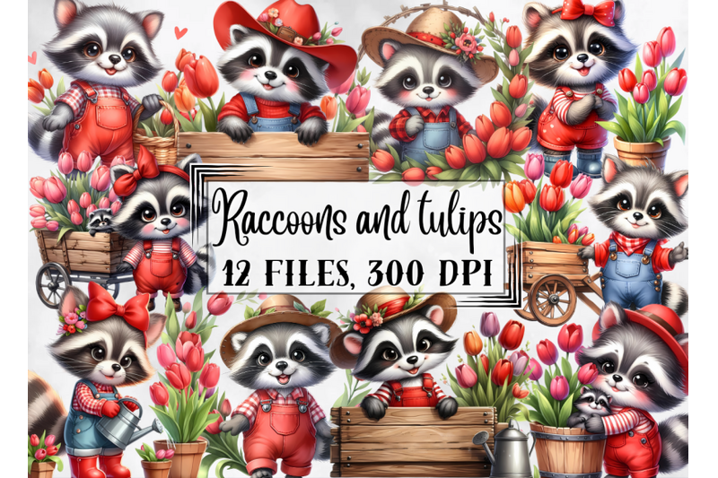 raccoons-clipart-cute-spring-clipart