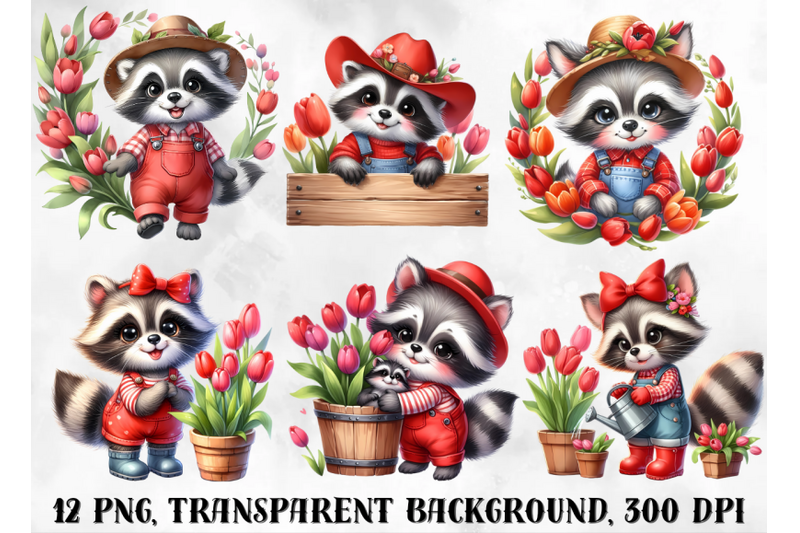 raccoons-clipart-cute-spring-clipart