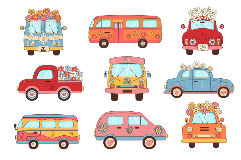 groovy-hippie-vintage-buses-and-cars