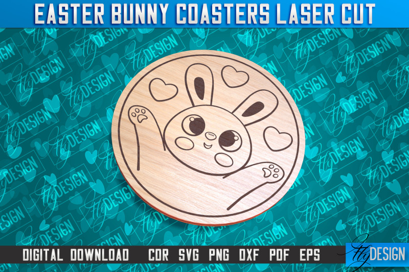 easter-bunny-coasters-laser-cutting-file-cnc-file