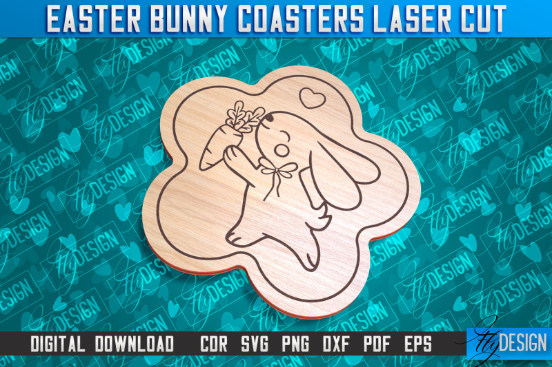 easter-bunny-coasters-laser-cutting-file-cnc-file