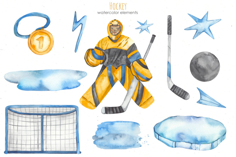 hockey-watercolor-collection