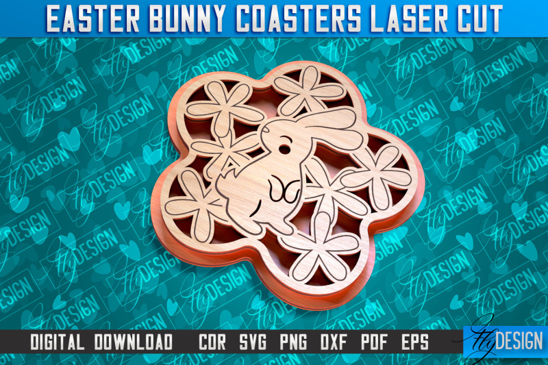 easter-bunny-coasters-laser-cutting-file-cnc-file